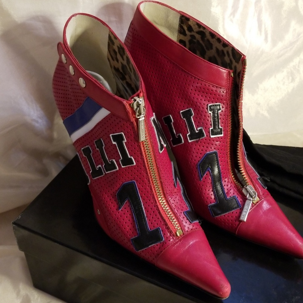 Rare Vintage Dolce Gabbana Red Illinois 11 Booties
